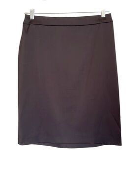 Tadashi Collection Black Satin Career Office Casual Pencil Skirt size 10